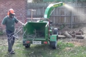 STORM AND HIGH WIND DAMAGE TO TREES BEING RECYCLED